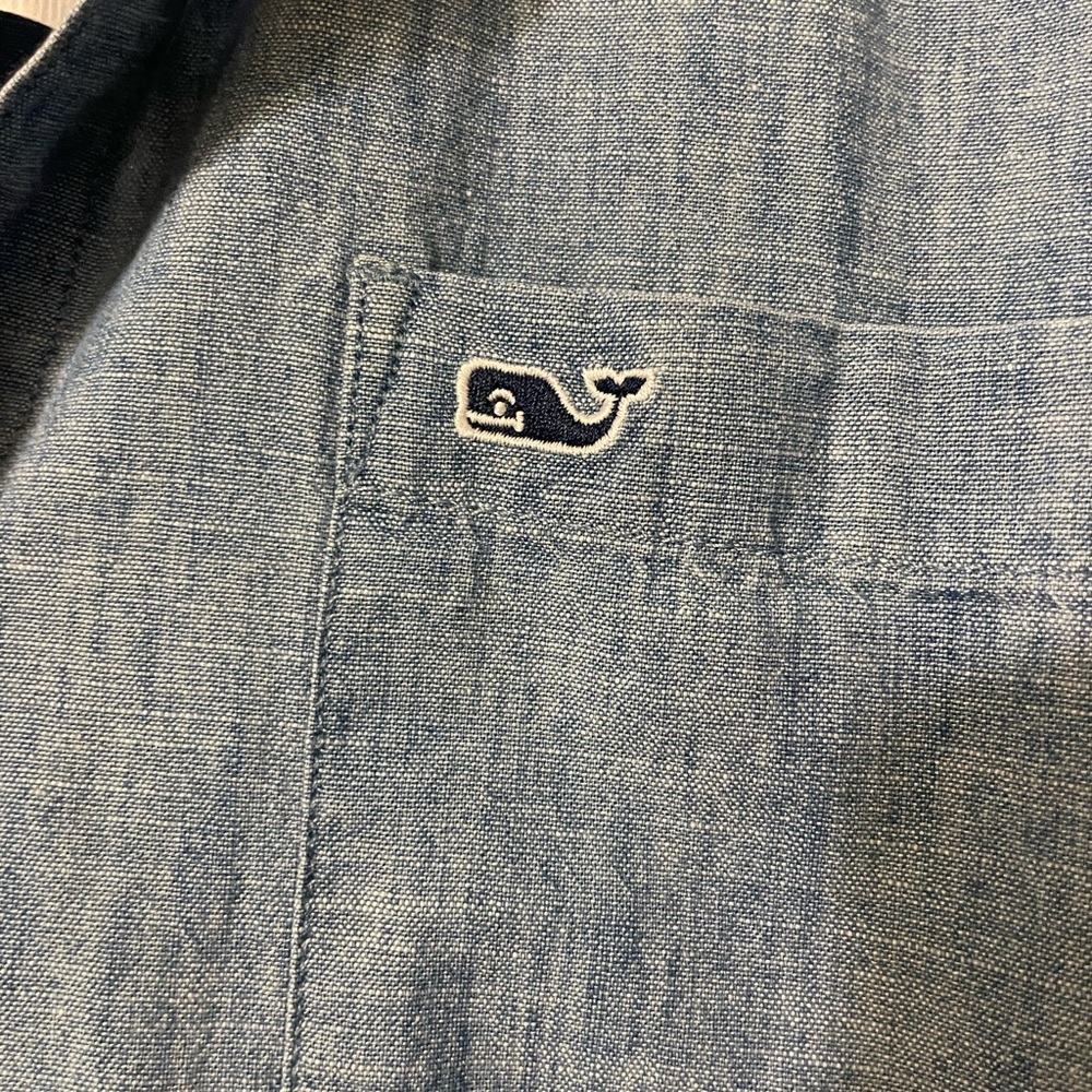 Vineyard Vines Chambray cloud Blue Button Down Sh… - image 4